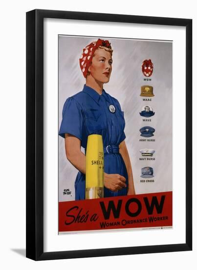 She's a Wow Poster-Adolph Treidler-Framed Giclee Print