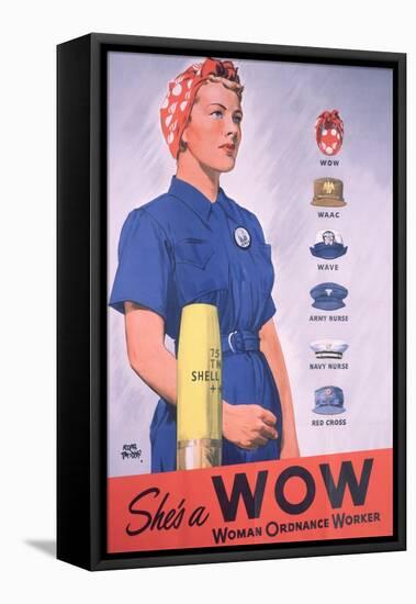 She's a Wow Poster-Adolph Treidler-Framed Stretched Canvas