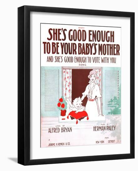 She's Good Enough To Be Your Baby's Mother-Starmer-Framed Art Print