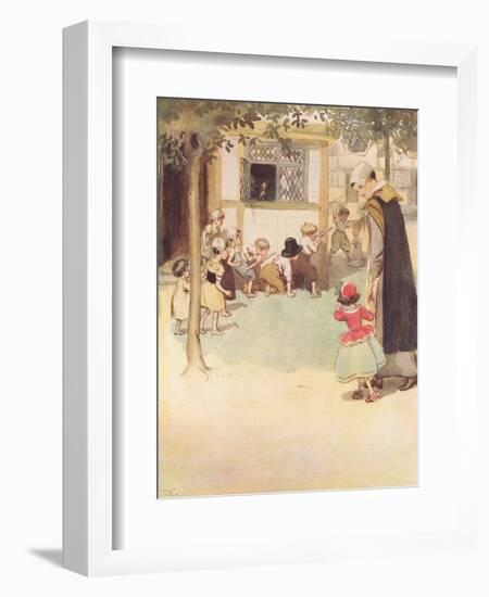 She Saw the Children Disporting Themselves-Hugh Thomson-Framed Giclee Print