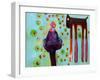 She Sees the Dog Hover-Susse Volander-Framed Art Print