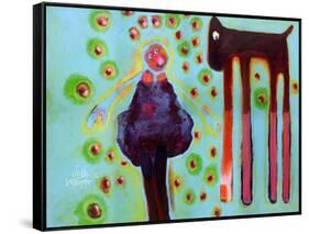 She Sees the Dog Hover-Susse Volander-Framed Stretched Canvas