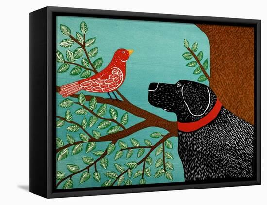 She Sings A Lovely Song Black-Stephen Huneck-Framed Stretched Canvas