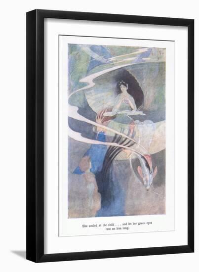 She Smiled at the Childand Let Her Green Eyes Rest on Him Long-Charles Robinson-Framed Giclee Print