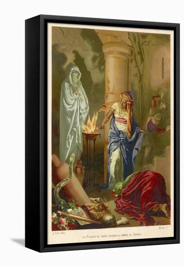 She Summons up the Spirit of Samuel at Saul's Request-Mampi-Framed Stretched Canvas