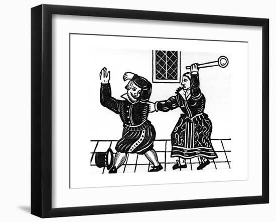 She Thumps Him-null-Framed Giclee Print