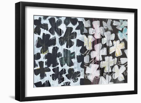 She Tried to Match Her Garden Flowers-Jan Weiss-Framed Art Print