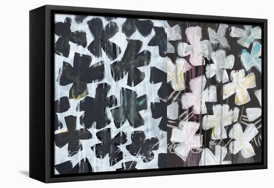 She Tried to Match Her Garden Flowers-Jan Weiss-Framed Stretched Canvas