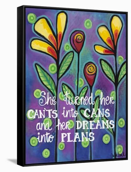 She Turned-Carla Bank-Framed Stretched Canvas