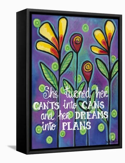 She Turned-Carla Bank-Framed Stretched Canvas