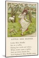 She Upsets Her Stool When She Finds a, Really Rather Small, Spider Sharing It with Her-Kate Greenaway-Mounted Art Print