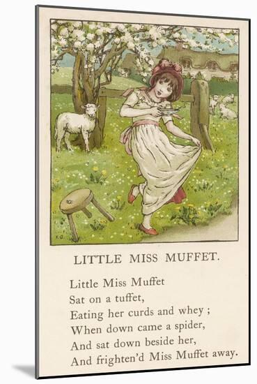 She Upsets Her Stool When She Finds a, Really Rather Small, Spider Sharing It with Her-Kate Greenaway-Mounted Art Print