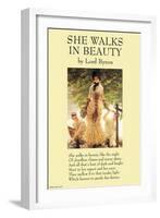 She Walks In Beauty-null-Framed Art Print