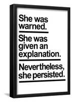 She Was Warned - Sans-null-Framed Poster