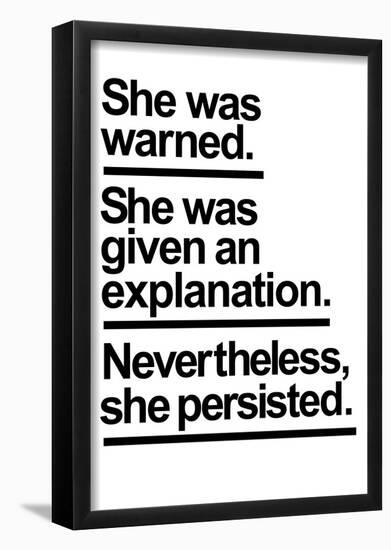 She Was Warned - Sans-null-Framed Poster