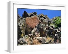 She Who Watches, Tsagaglalal Petroglyph, Washington, USA-Jaynes Gallery-Framed Premium Photographic Print