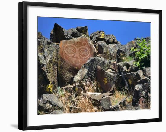 She Who Watches, Tsagaglalal Petroglyph, Washington, USA-Jaynes Gallery-Framed Photographic Print