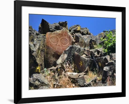 She Who Watches, Tsagaglalal Petroglyph, Washington, USA-Jaynes Gallery-Framed Photographic Print