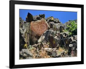 She Who Watches, Tsagaglalal Petroglyph, Washington, USA-Jaynes Gallery-Framed Photographic Print