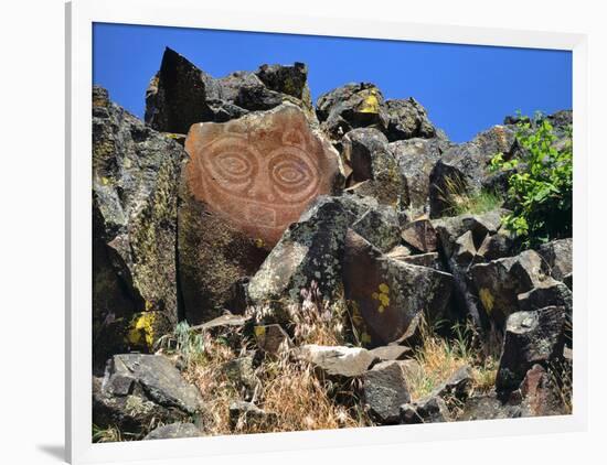 She Who Watches, Tsagaglalal Petroglyph, Washington, USA-Jaynes Gallery-Framed Photographic Print