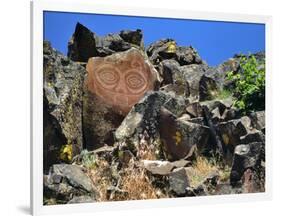 She Who Watches, Tsagaglalal Petroglyph, Washington, USA-Jaynes Gallery-Framed Photographic Print