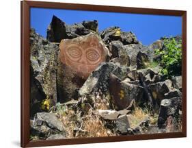 She Who Watches, Tsagaglalal Petroglyph, Washington, USA-Jaynes Gallery-Framed Photographic Print