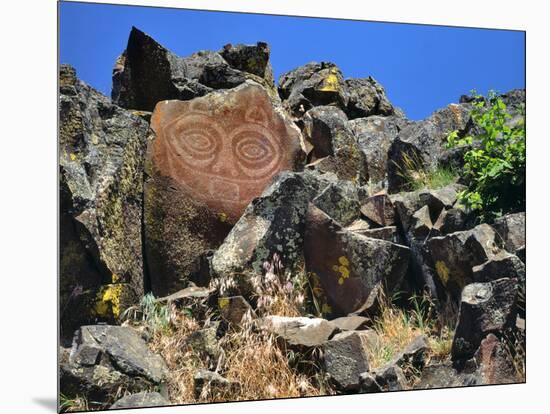 She Who Watches, Tsagaglalal Petroglyph, Washington, USA-Jaynes Gallery-Mounted Photographic Print