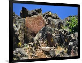 She Who Watches, Tsagaglalal Petroglyph, Washington, USA-Jaynes Gallery-Framed Photographic Print