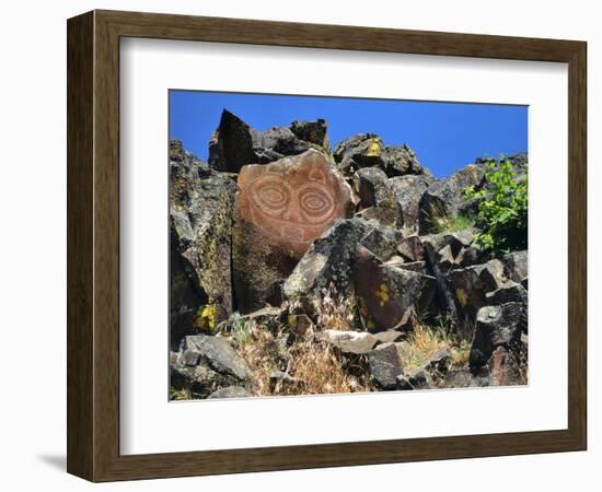 She Who Watches, Tsagaglalal Petroglyph, Washington, USA-Jaynes Gallery-Framed Photographic Print