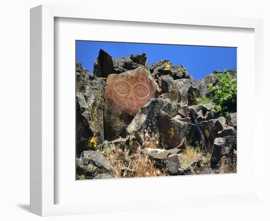 She Who Watches, Tsagaglalal Petroglyph, Washington, USA-Jaynes Gallery-Framed Photographic Print