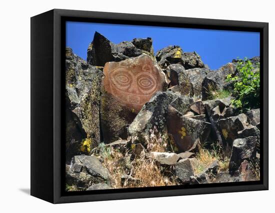 She Who Watches, Tsagaglalal Petroglyph, Washington, USA-Jaynes Gallery-Framed Stretched Canvas