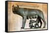 She-Wolf Bronze Sculpture-null-Framed Stretched Canvas