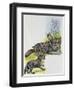 She-Wolf (Canis Lupus) with Her Cubs, Canidae-null-Framed Giclee Print