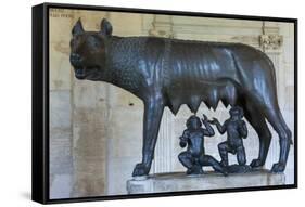 She Wolf Sculpture Dating from the 5th Century Bc-James Emmerson-Framed Stretched Canvas