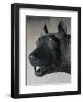 She-Wolf Suckling Romulus and Remus (Mythical Founders of Rome)-null-Framed Giclee Print