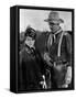 SHE WORE A YELLOW RIBBON, 1949 directed by JOHN FORD Joanne Dru and John Wayne (b/w photo)-null-Framed Stretched Canvas