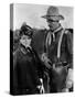 SHE WORE A YELLOW RIBBON, 1949 directed by JOHN FORD Joanne Dru and John Wayne (b/w photo)-null-Stretched Canvas