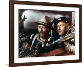 SHE WORE A YELLOW RIBBON, 1949 directed by JOHN FORD John Wayne and Harry Carey Jr (photo)-null-Framed Photo