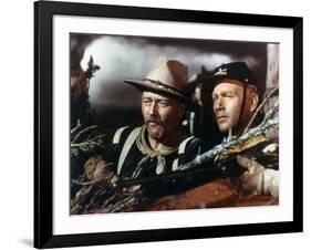 SHE WORE A YELLOW RIBBON, 1949 directed by JOHN FORD John Wayne and Harry Carey Jr (photo)-null-Framed Photo