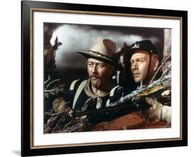 SHE WORE A YELLOW RIBBON, 1949 directed by JOHN FORD John Wayne and Harry Carey Jr (photo)-null-Framed Photo