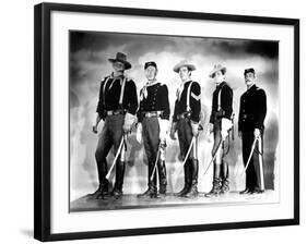 SHE WORE A YELLOW RIBBON, 1949 directed by JOHN FORD John Wayne, Harry Carey Jr., Ben Johnson, John-null-Framed Photo