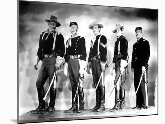 SHE WORE A YELLOW RIBBON, 1949 directed by JOHN FORD John Wayne, Harry Carey Jr., Ben Johnson, John-null-Mounted Photo