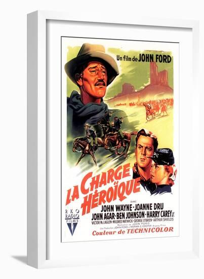 She Wore a Yellow Ribbon, French Movie Poster, 1949-null-Framed Art Print