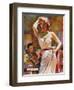 She Wouldn't Believe Him - Saturday Evening Post "Leading Ladies", October 1, 1955 pg.29-Edwin Georgi-Framed Giclee Print