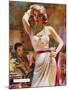 She Wouldn't Believe Him - Saturday Evening Post "Leading Ladies", October 1, 1955 pg.29-Edwin Georgi-Mounted Giclee Print