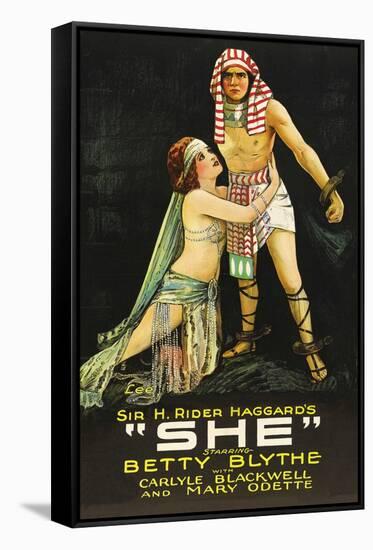 She-null-Framed Stretched Canvas