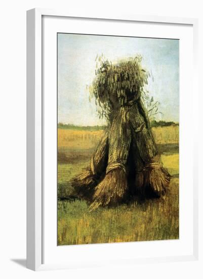 Sheaves Bundled High In a Field-Vincent van Gogh-Framed Art Print