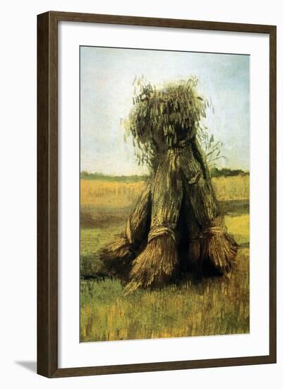 Sheaves Bundled High In a Field-Vincent van Gogh-Framed Art Print