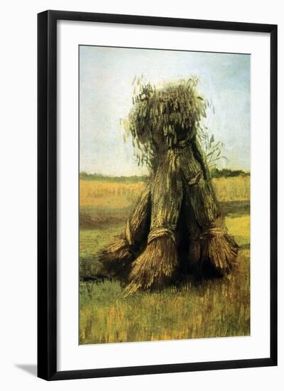 Sheaves Bundled High In a Field-Vincent van Gogh-Framed Art Print