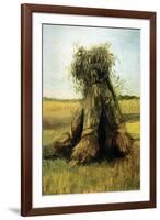Sheaves Bundled High In a Field-Vincent van Gogh-Framed Art Print
